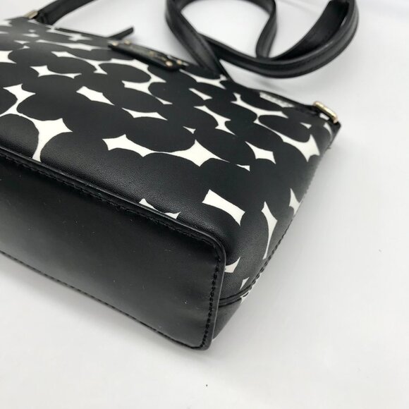 Kate Spade Black/Cream Leather Millie Grove Street Splodge Dot Crossbody - Picture 6 of 11